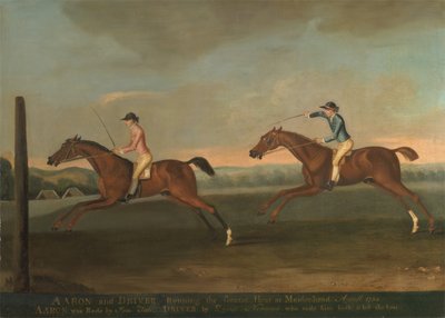 La carrera entre Aaron y Driver en Maidenhead, agosto de 1754: Aaron ganando la segunda ronda, c.1754 de Richard Roper